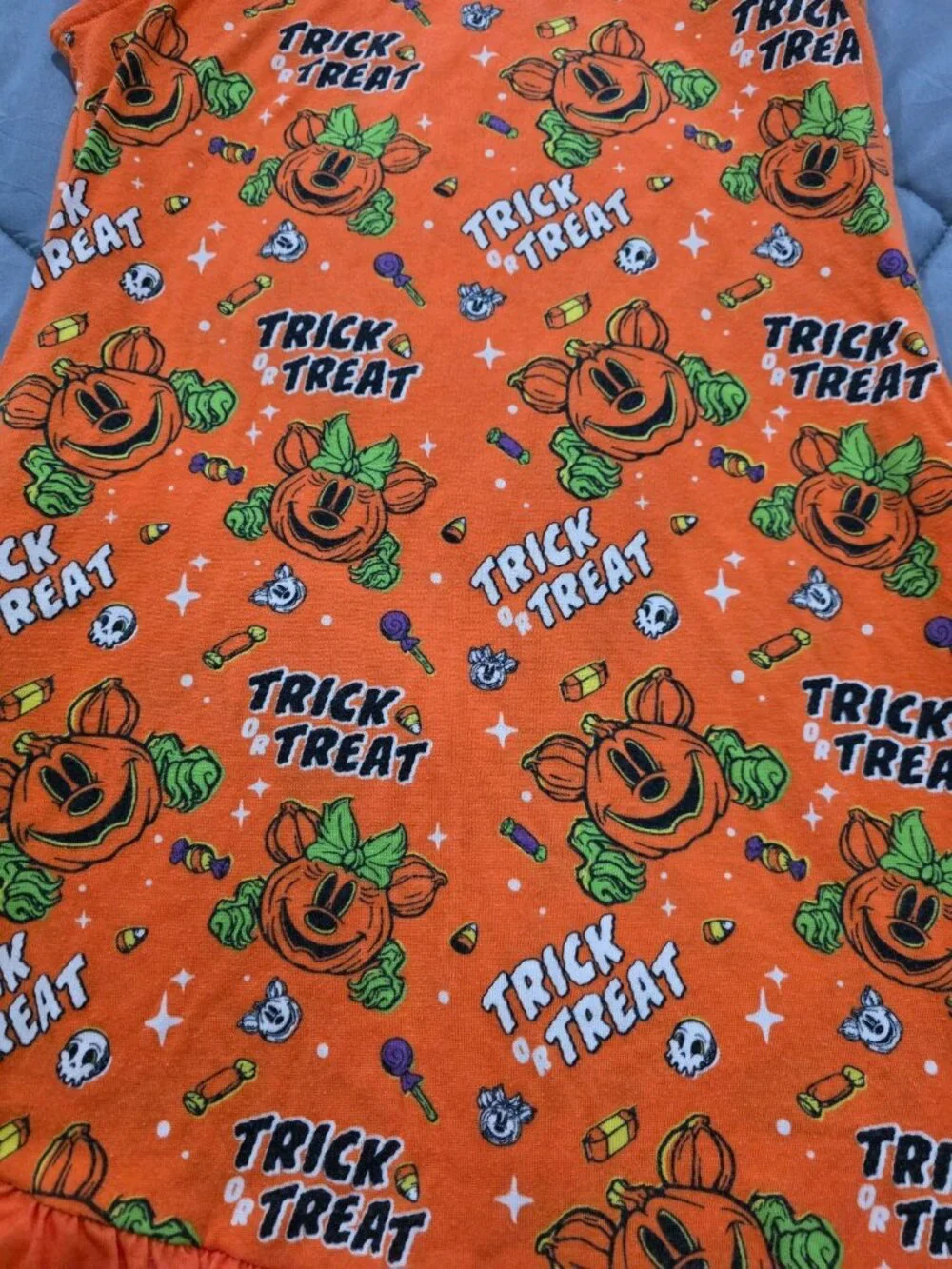 Disney Parks Girls sz 9/10 Halloween Trick or Treat Orange Pajama Gown